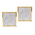14K Yellow Gold Round Pave-set Diamond Square Cluster Earrings 7/8 Cttw - Gold Americas