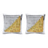 10K White Gold Mens Round Yellow Color Enhanced Diamond Square Kite Cluster Earrings 1/6 Cttw - Gold Americas