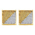 10K Yellow Gold Mens Round Yellow Color Enhanced Diamond Square Cluster Earrings 1/3 Cttw - Gold Americas