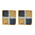 10K Yellow Gold Mens Round Blue Yellow Color Enhanced Diamond Square Cluster Earrings 1/3 Cttw - Gold Americas