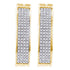 10K Yellow Gold Round Prong-set Diamond Four Row Hoop Earrings 1/2 Cttw - Gold Americas