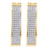 10K Yellow Gold Round Prong-set Diamond Four Row Hoop Earrings 1/2 Cttw - Gold Americas