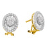 14K Yellow Gold Round Diamond French-clip Oval Earrings 1-5/8 Cttw - Gold Americas