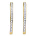 10K Yellow Gold Round Diamond Single Row Hoop Earrings 1/10 Cttw - Gold Americas