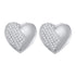 10K White Gold Round Diamond Heart Cluster Stud Earrings 1/4 Cttw - Gold Americas