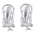 10K White Gold Round Diamond Dolphin French-clip Stud Earrings 1/12 Cttw - Gold Americas
