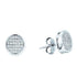 Sterling Silver Round Diamond Cluster Screwback Earrings 1/6 Cttw - Gold Americas