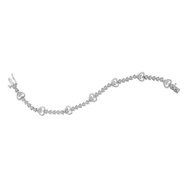 Diamond Heart Tennis Bracelet