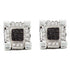 10K White Gold Mens Round Diamond 3D Cube Square Cluster Stud Earrings 1/4 Cttw - Gold Americas