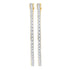 14K Yellow Gold Round Diamond Slender Single Row Hoop Earrings 1.00 Cttw - Gold Americas