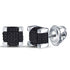 Sterling Silver Mens Round Color Enhanced Black Diamond 3D Cube Stud Earrings 1/3 Cttw - Gold Americas