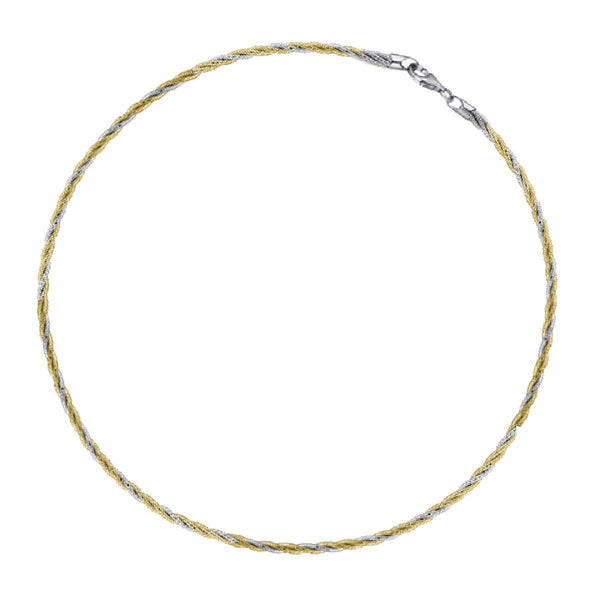 925 Sterling Silver 5.9gms with Gold Plated Spring Omega Bracelet  7" Unisex - Gold Americas