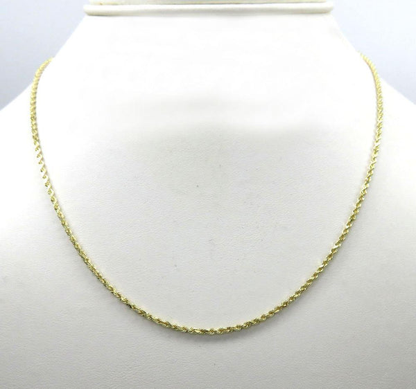 10K Yellow Gold Solid Rope Chain 2.5MM