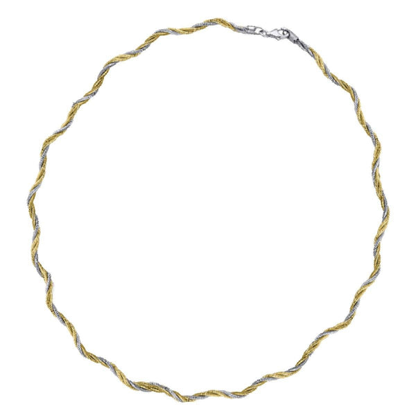 925 Sterling Silver 6gms with Gold Plated Spring Omega Bracelet  7" Unisex - Gold Americas