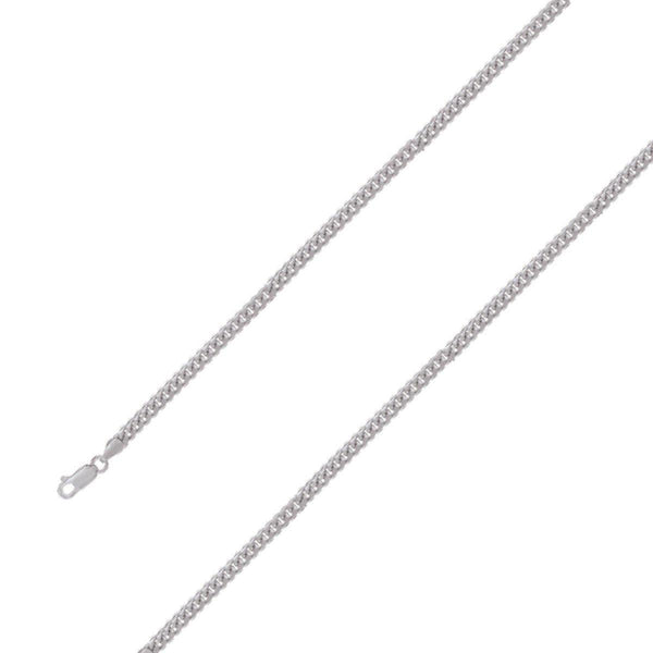 925 Sterling Silver 5mm Rhodium Plated Miami Cuban Chain Size- 8" - Gold Americas