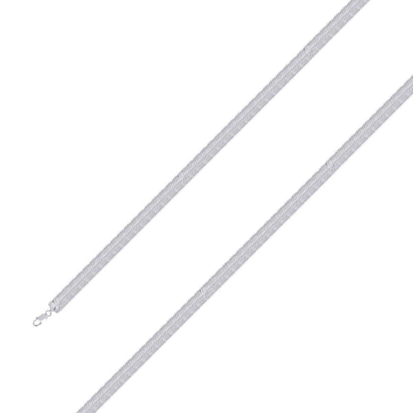 925 Sterling 5mm Silver Herring Bone Chain Size- 8" - Gold Americas