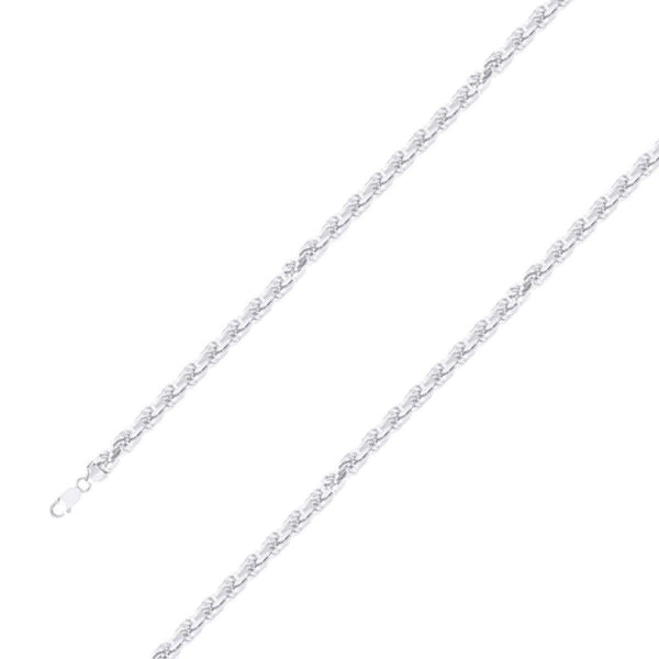 925 Sterling 5mm Silver Rope Chain Size- 7" - Gold Americas