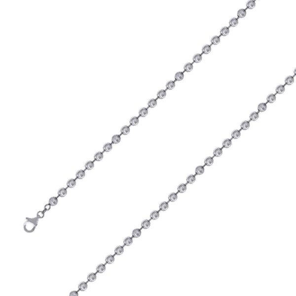 925 Sterling Silver 5mm Yellow Gold Plated Moon Cut Chain Size- 10" - Gold Americas