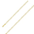 14k Yellow Gold Plated 5mm Silver Pave Figaro Chain Size- 8" - Gold Americas