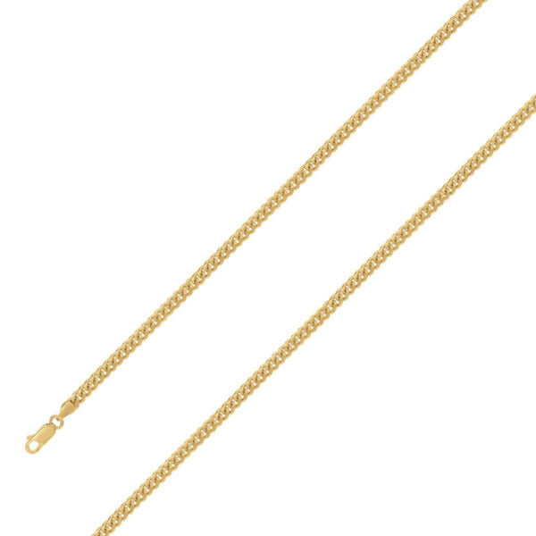 925 Sterling Silver 5mm Gold Plated Miami Cuban Chain Size- 7" - Gold Americas