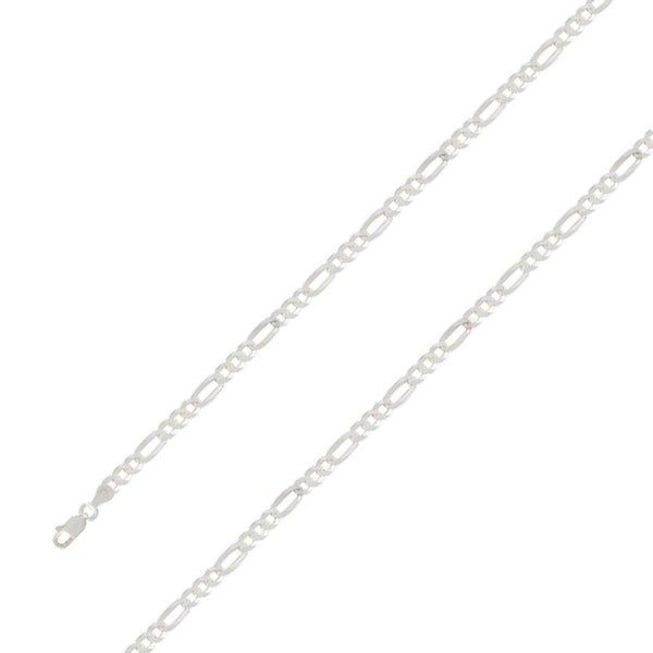 925 Sterling 5mm Silver Diamond Cut E-Coated Figaro Chain Size- 9" - Gold Americas
