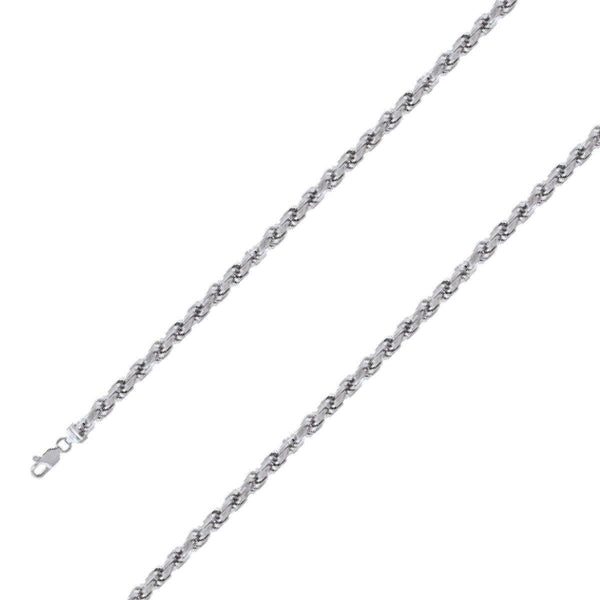 925 Sterling 5mm Silver Rhodium Plated Rope Chain Size- 8" - Gold Americas