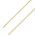 14k Yellow Gold Finish 5mm Silver Pave Cuban Chain Size- 7" - Gold Americas