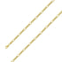 14k Yellow Gold Plated 5mm Silver Figaro Chain Size- 7" - Gold Americas