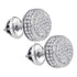Sterling Silver Mens Round Diamond Cluster Stud Earrings 1/2 Cttw - Gold Americas