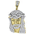 Sterling Silver Yellow-tone Cubic Zirconia CZ Jesus Unisex Pendant Charm