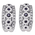 10k White Gold Black Color Enhanced Diamond Unique French-clip Cuff Earrings 3/4 Cttw - Gold Americas