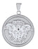 925 Sterling Silver Cubic Zirconia CZ Versace Medusa Unisex Pendant Charm, Pendants, JJ-SLV, Jawa Jewelers