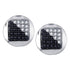 10K White Gold Round Black Color Enhanced Diamond Cluster Earrings 1/6 Cttw - Gold Americas