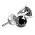 Sterling Silver Unisex Round Black Color Enhanced Diamond Solitaire Earrings 1/6 Cttw - Gold Americas
