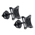 Sterling Silver Unisex Round Black Color Enhanced Diamond Kite Square Cluster Stud Earrings 1/20 Cttw - Gold Americas