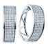 Sterling Silver Round Diamond Hoop Earrings 7/8 Cttw - Gold Americas