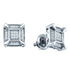 Sterling Silver Mens Round Diamond Square Cluster Stud Earrings 1/8 Cttw - Gold Americas