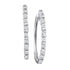 10K White Gold Round Diamond Single Row Hoop Earrings 1/20 Cttw - Gold Americas
