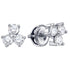 14K White Gold Round Diamond Stud Earrings 3/4 Cttw - Gold Americas