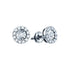 10K White Gold Round Diamond Illusion-set Solitaire Stud Earrings 1/4 Cttw - Gold Americas