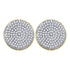10K Yellow Gold Mens Round Diamond Circle Cluster Stud Earrings 5/8 Cttw - Gold Americas