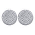 10K White Gold Mens Round Diamond Circle Cluster Stud Earrings 5/8 Cttw - Gold Americas