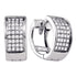 Sterling Silver Diamond Unisex Mens Huggie Hoop Earrings 1/6 Cttw - Gold Americas