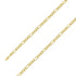 14k Yellow Gold Plated 6mm Silver Figaro Chain Size- 7" - Gold Americas