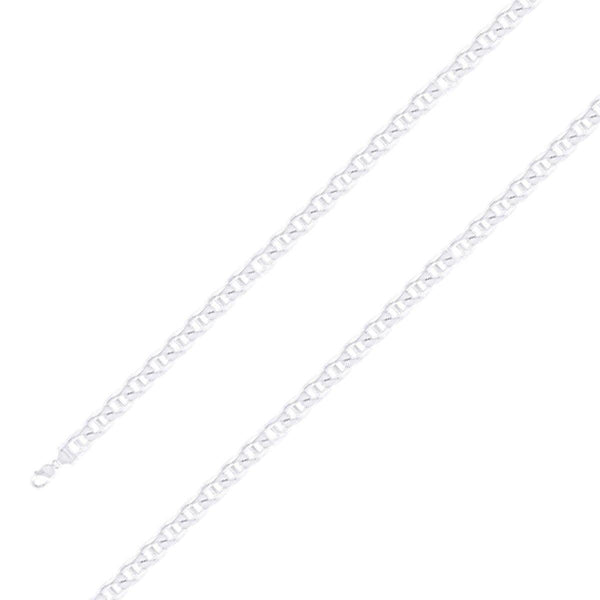 925 Sterling 6mm Silver Classic Mariner Chain Size- 9" - Gold Americas