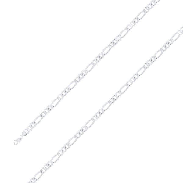 925 Sterling 6mm Silver Classic Figaro Chain Size- 8" - Gold Americas