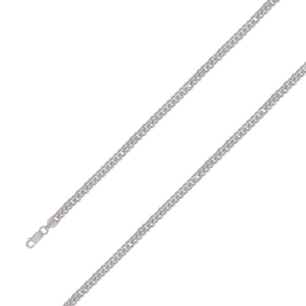 925 Sterling Silver 6mm Rhodium Plated Miami Cuban Chain Size- 9" - Gold Americas