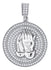 925 Sterling Silver Cubic Zirconia CZ Praying Hands Religious Pendant Charm, Pendants, JJ-SLV, Jawa Jewelers