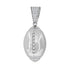 Sterling Silver Mens Round Cubic Zirconia CZ Football Sports Cluster Fashion Charm Pendant, Pendants, Silverine, Jawa Jewelers