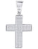 925 Sterling Silver Cubic Zirconia CZ Cross Religious Pendant Charm, Pendants, JJ-SLV, Jawa Jewelers